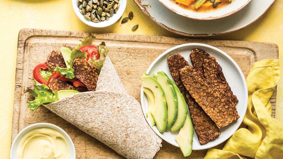 Tempeh Bacon Wrap Recipe How to Make a Vegan BLT