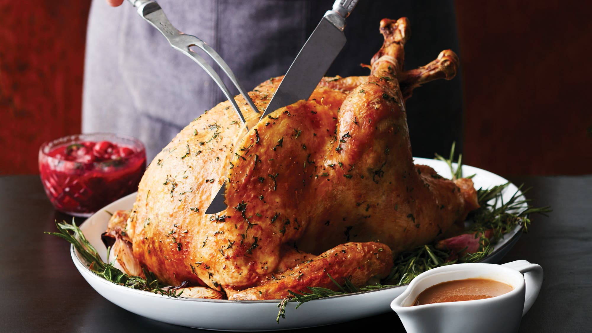 Roast Turkey with Mega Herb Butter & Make-Ahead Gravy