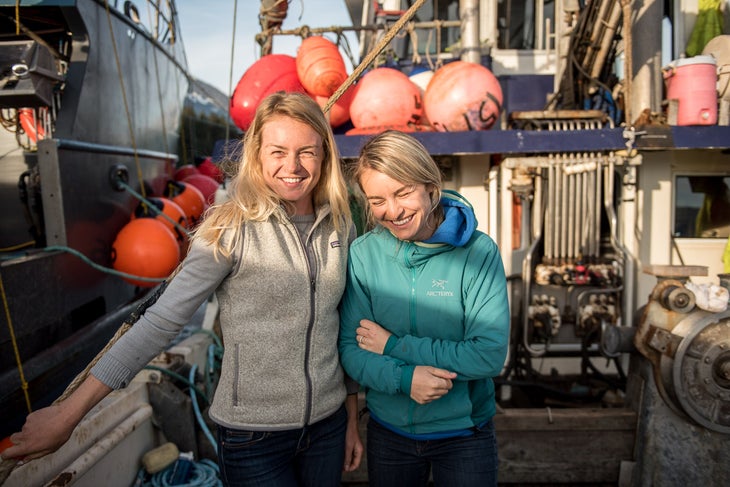 Salmon Sisters-Scott Dickerson Claire Neaton and Emma Teal Laukitis, known as the Salmon Sisters of Alaska.