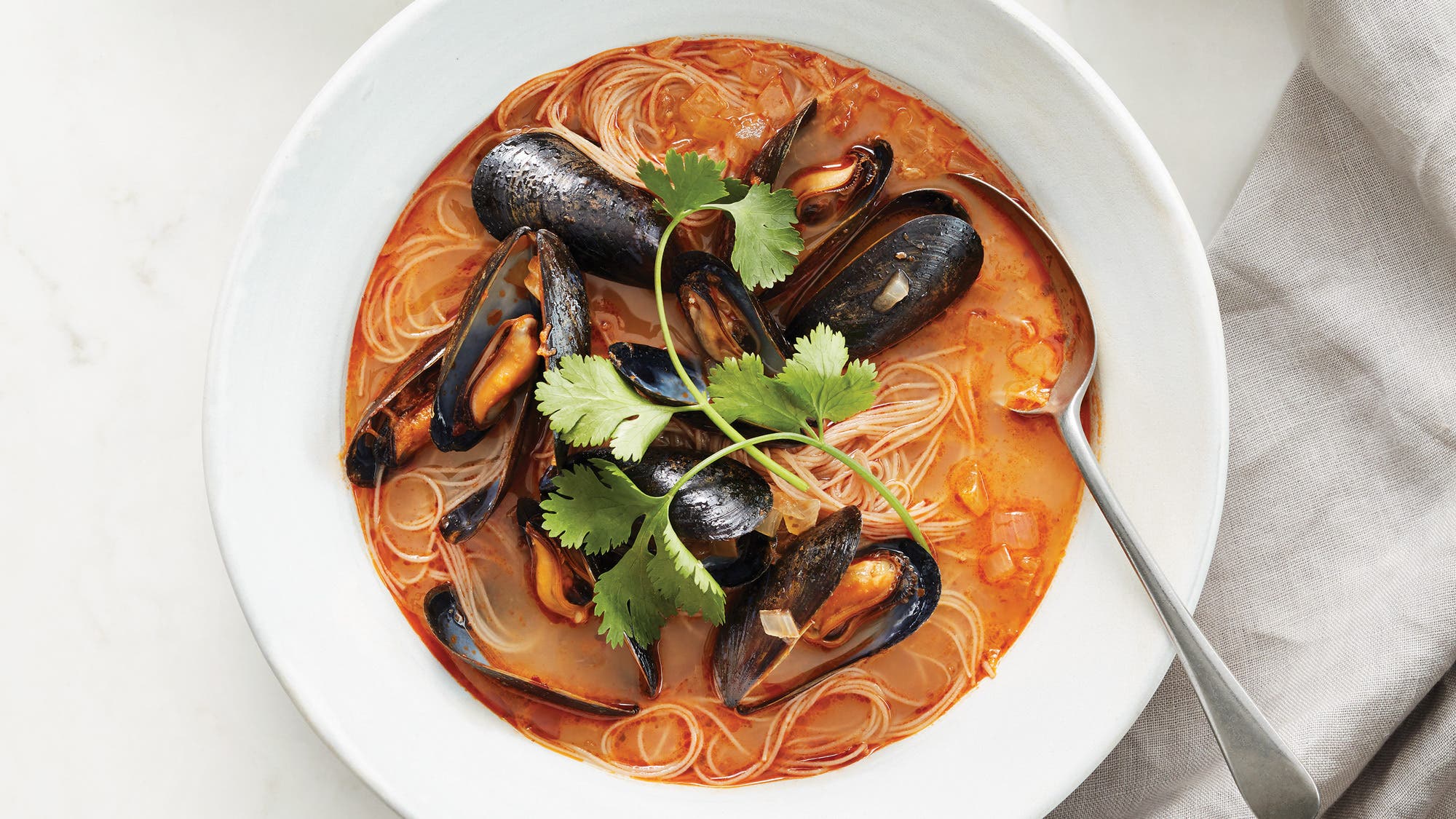 Thai Curry Mussels Soup recipe