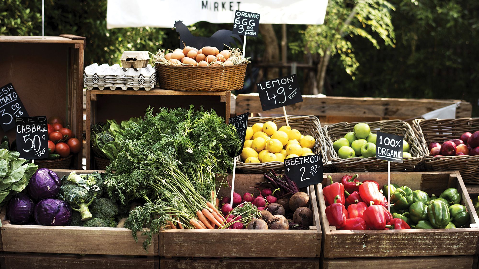 Produce at the farmers' market