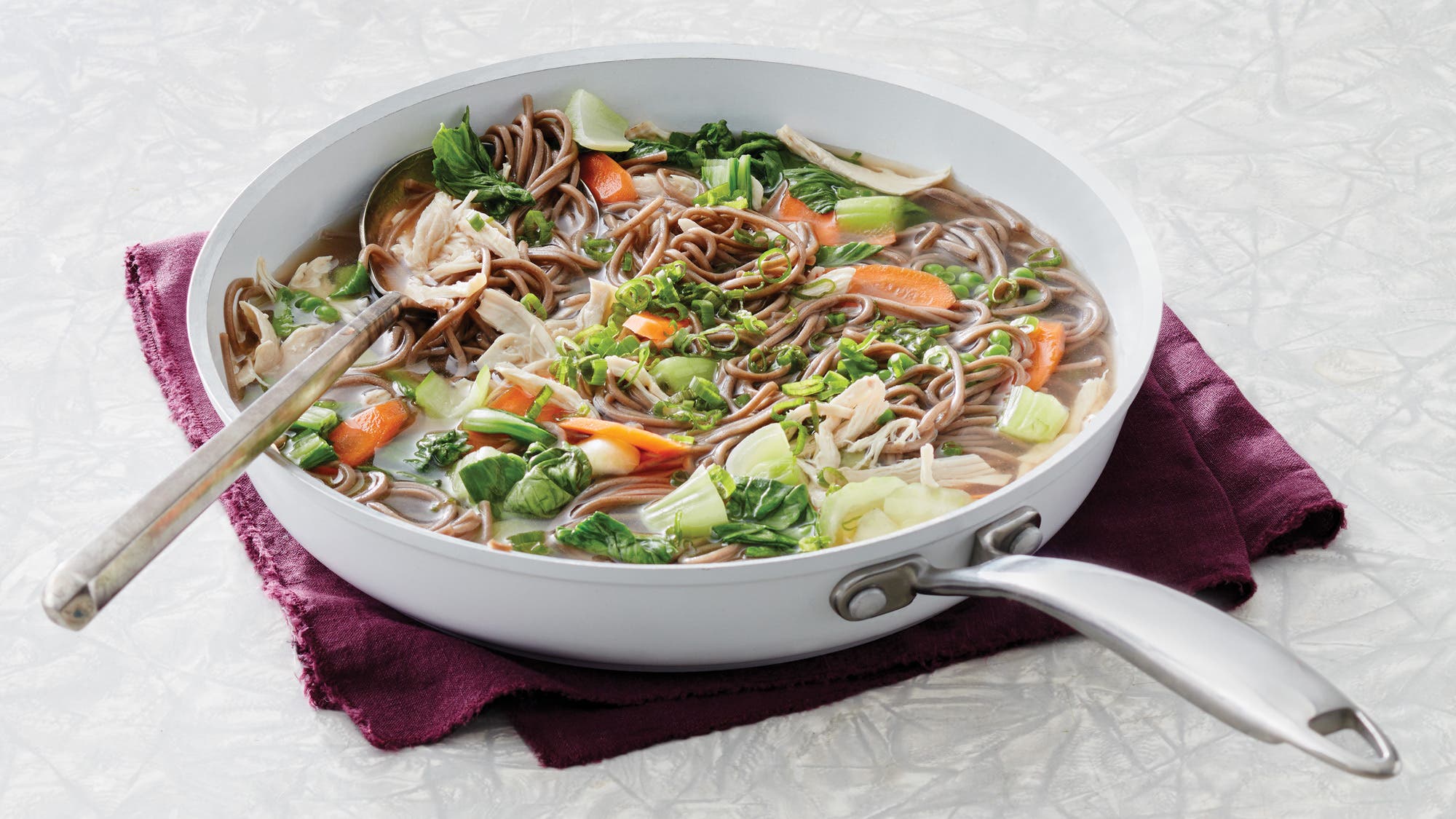Skillet Soba Noodle Soup recipe