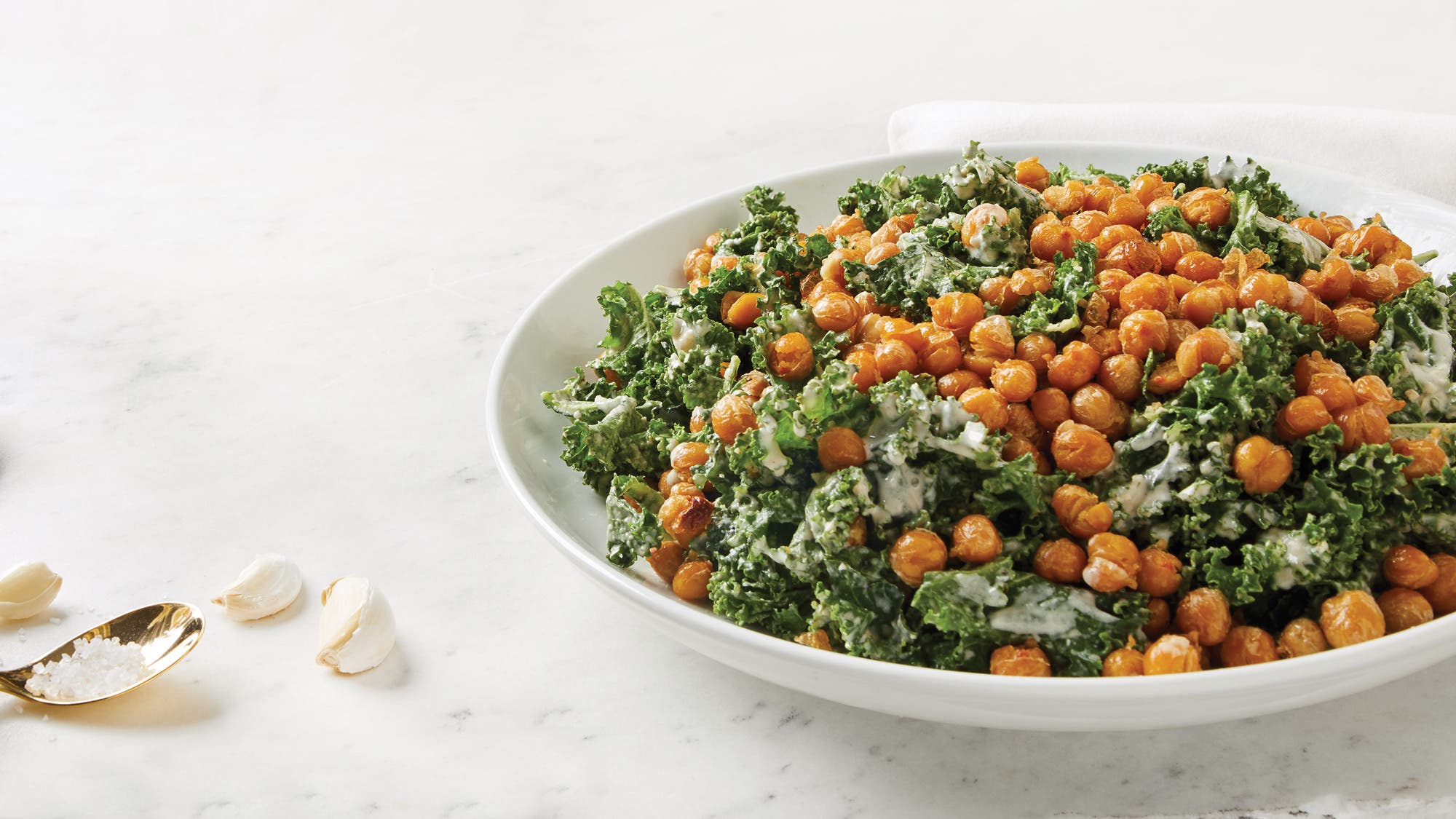 Vegan-Kale-Caesar-Salad-with-Garlic-Roasted-Chickpeas_78-WEB Vegan Kale Ceasar Salad with Garlic Roasted Chickpeas recipe