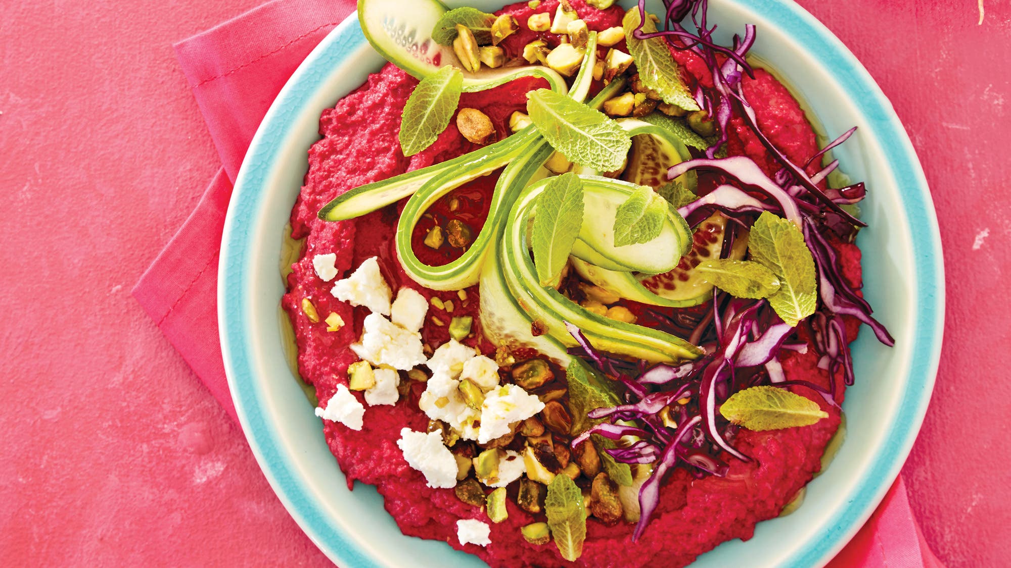 Beet Hummus Bowl recipe