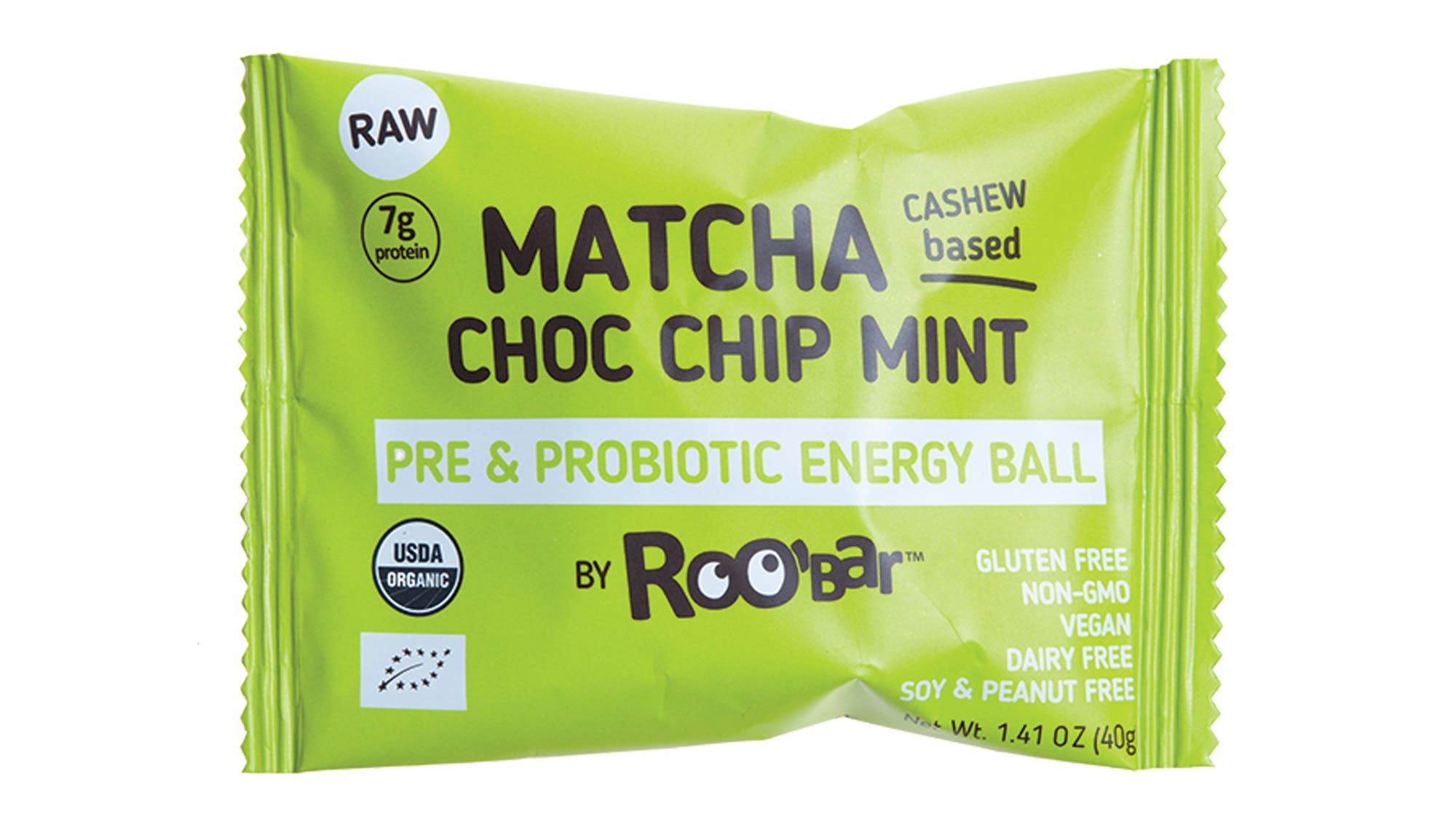 Matcha Choc Chip Mint Pre & Probiotic Energy Ball