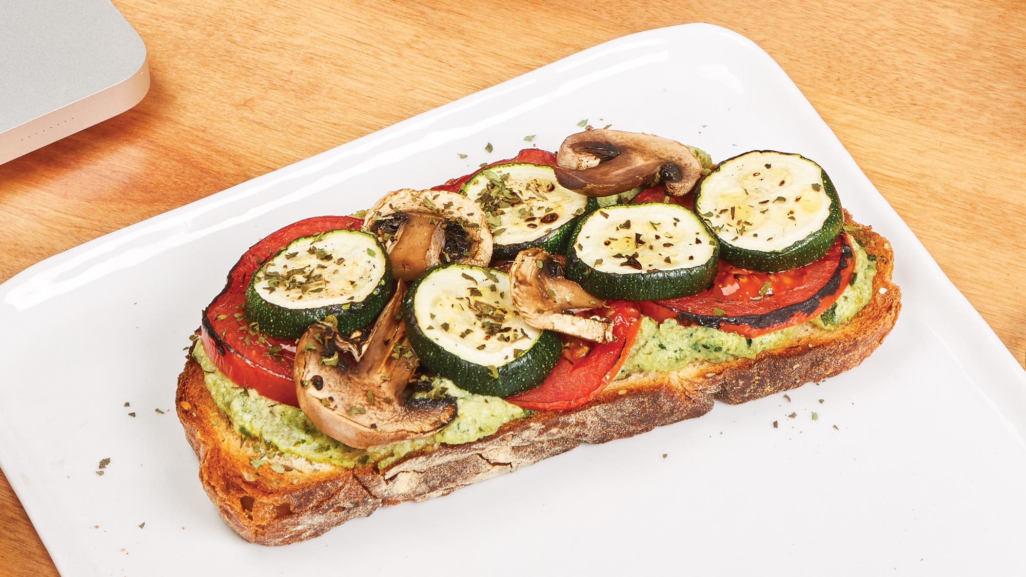 Mediterranean Veggie Toast recipe