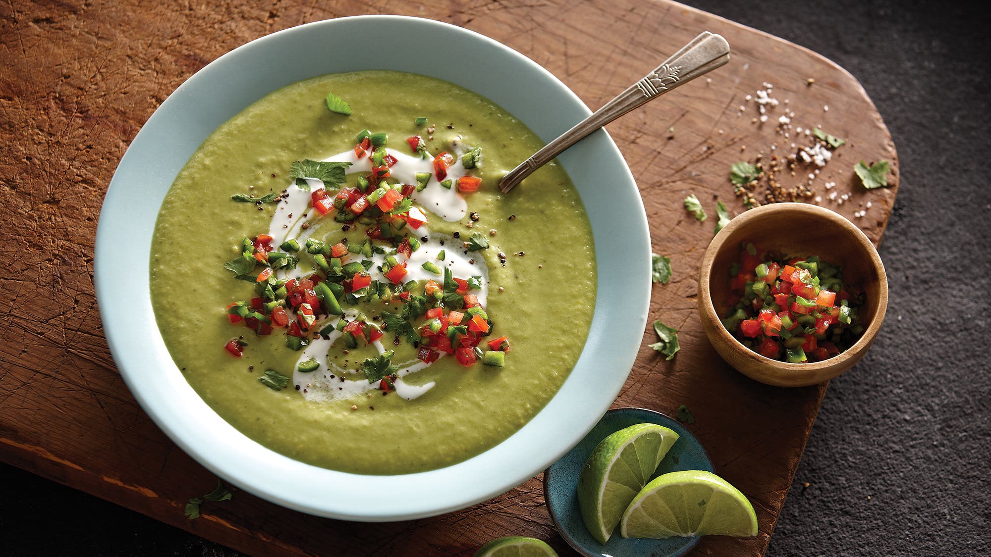 Roasted Pepper & Avocado Soup