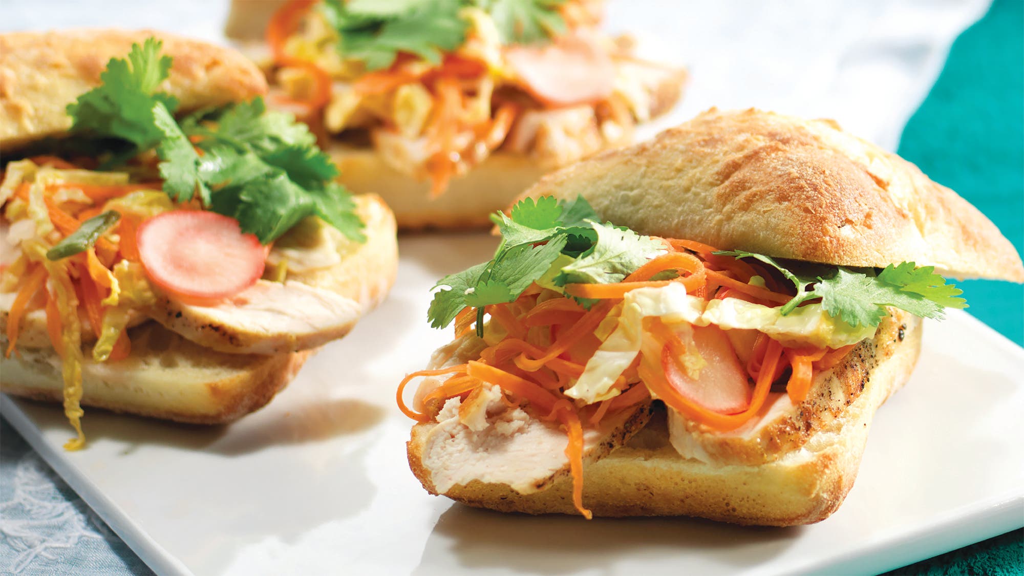 Chicken Bahn Mi Sandwich Chicken Bahn Mi Sandwich