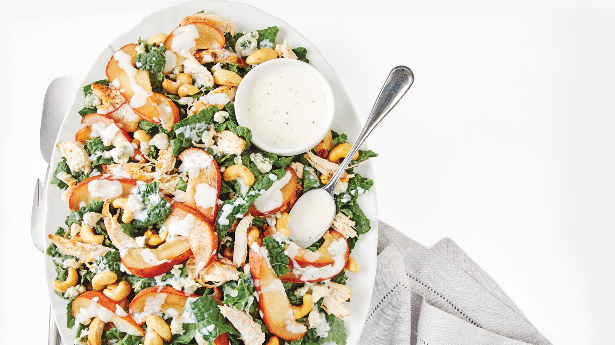 Tuscan-Kale-&-Roasted-Pear-Salad-with-Buttermilk-Dressing_83-WEB Tuscan Kale & Roasted Pear Salad with Buttermilk Dressing recipe