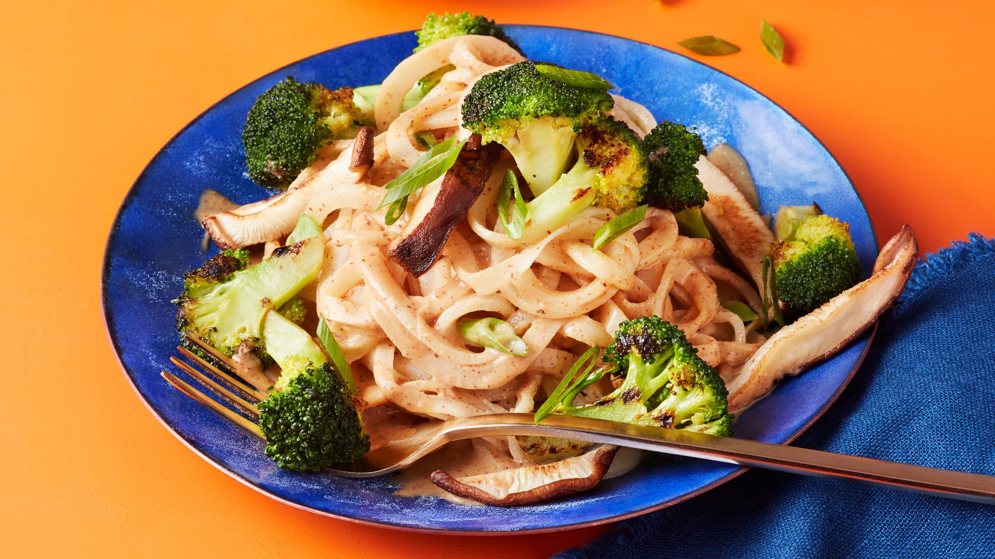 Sesame Turnip Noodles with Broccoli & Mushrooms recipe