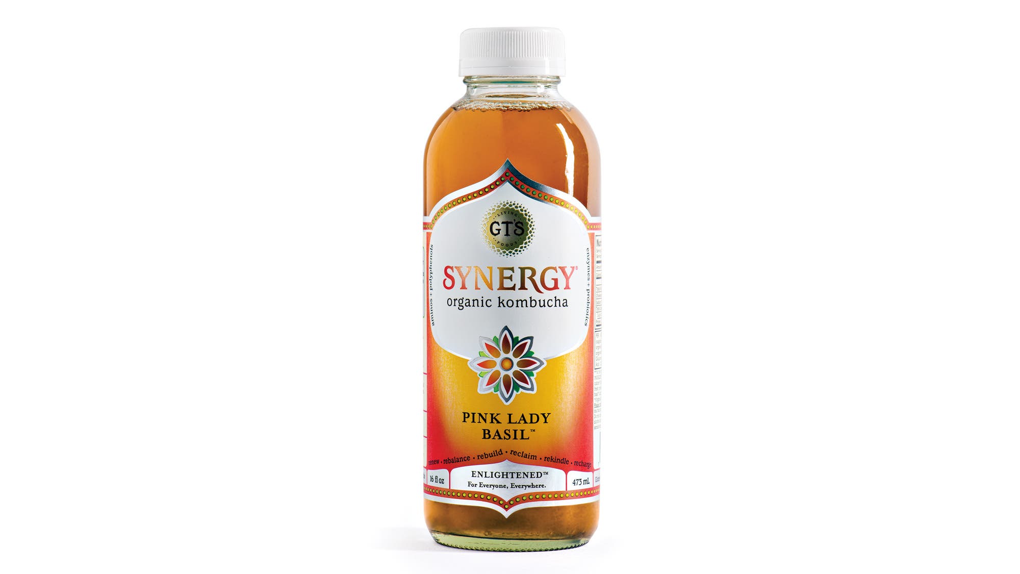 GT’s Kombucha Enlightened Synergy Pink Lady Basil
