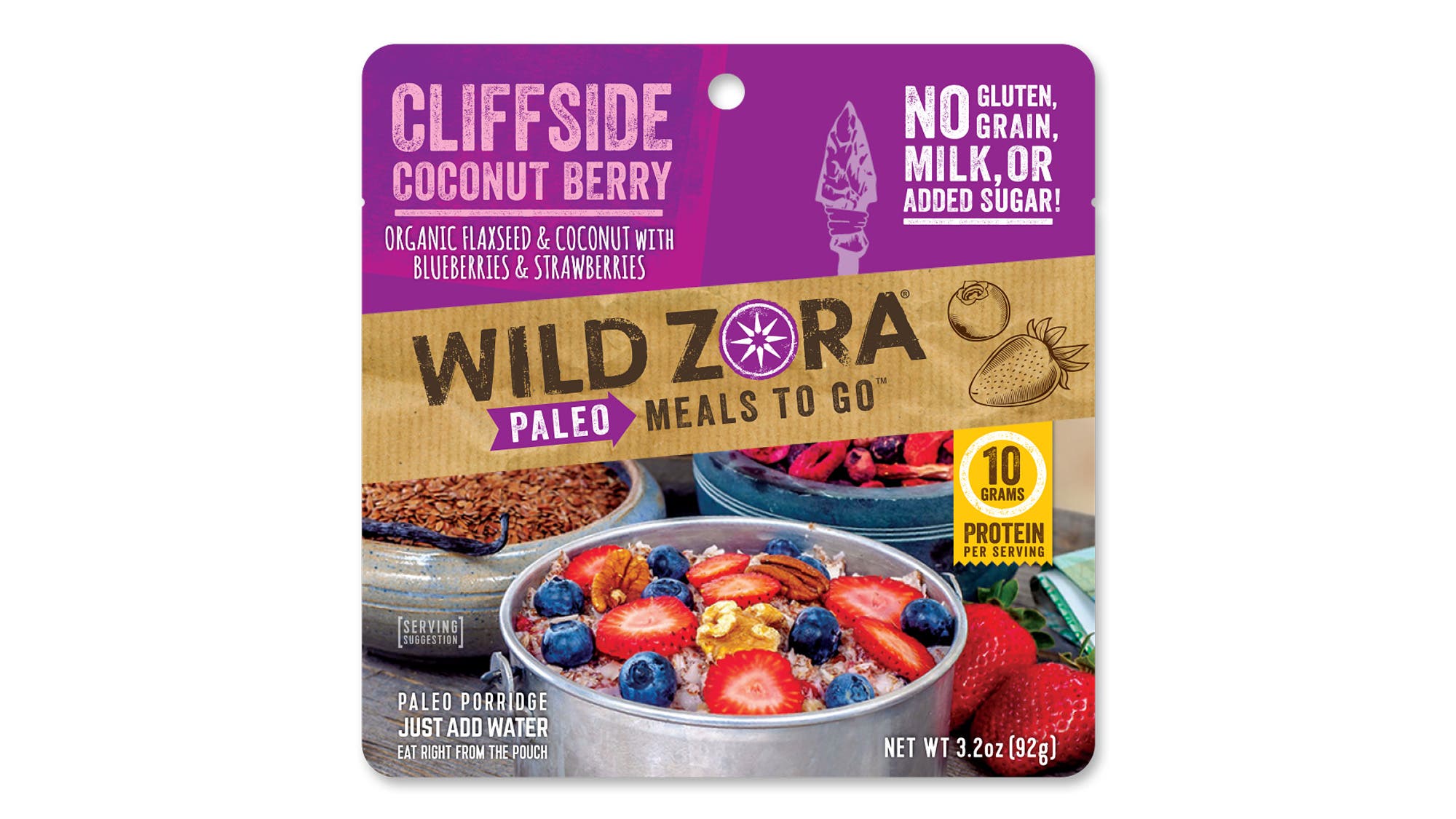 Wild Zora Cliffside Coconut Berry Paleo Porridge