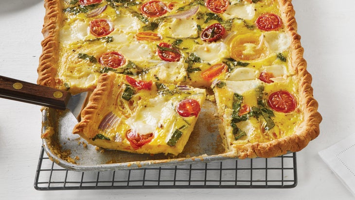 Margherita-Sheet-Pan-Quiche_77_web High-Protein Margherita Sheet Pan Quiche recipe