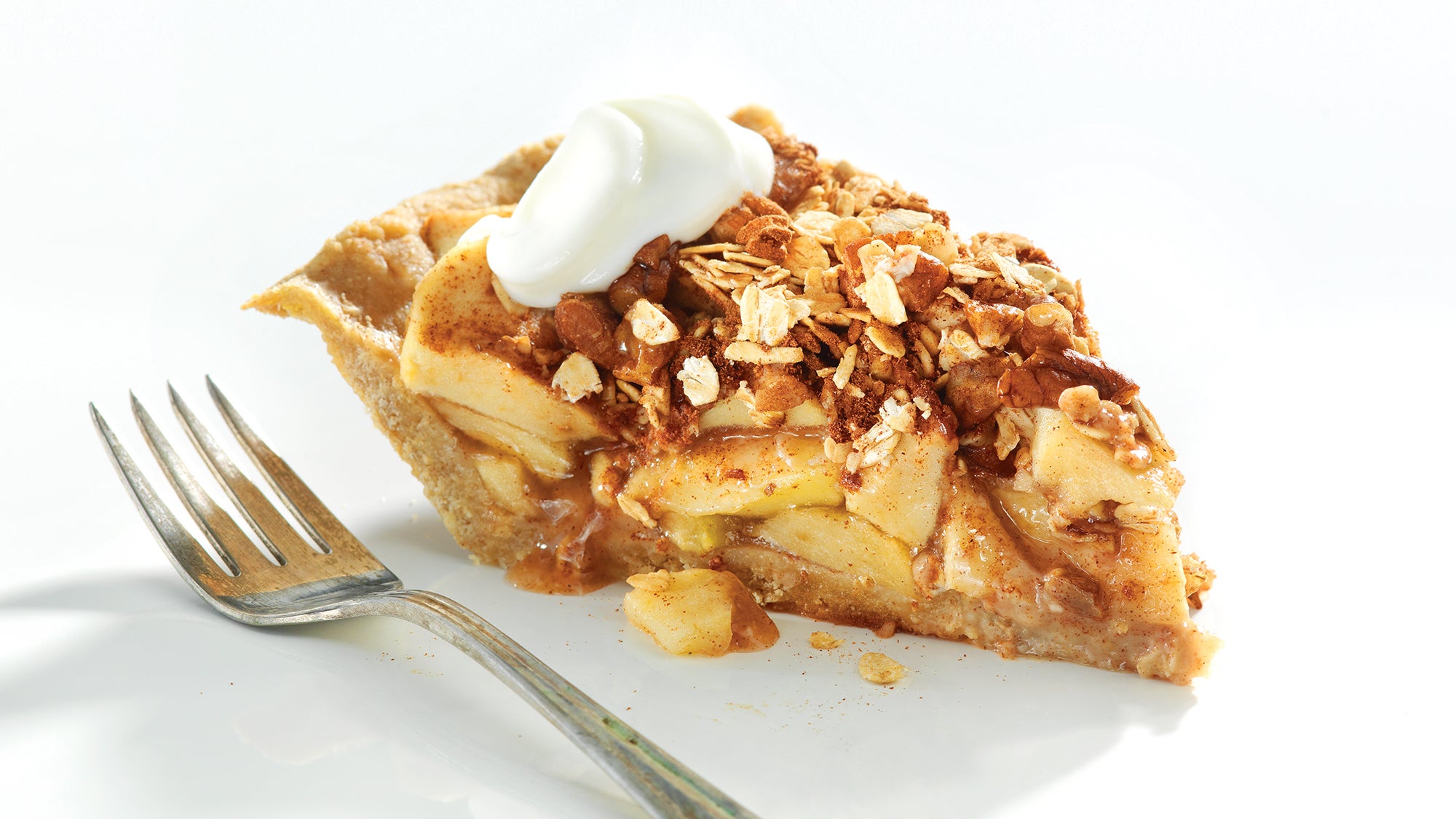 Apple Pie with Pecan Oat Topping Recipe | Clean Eating Apple Pie