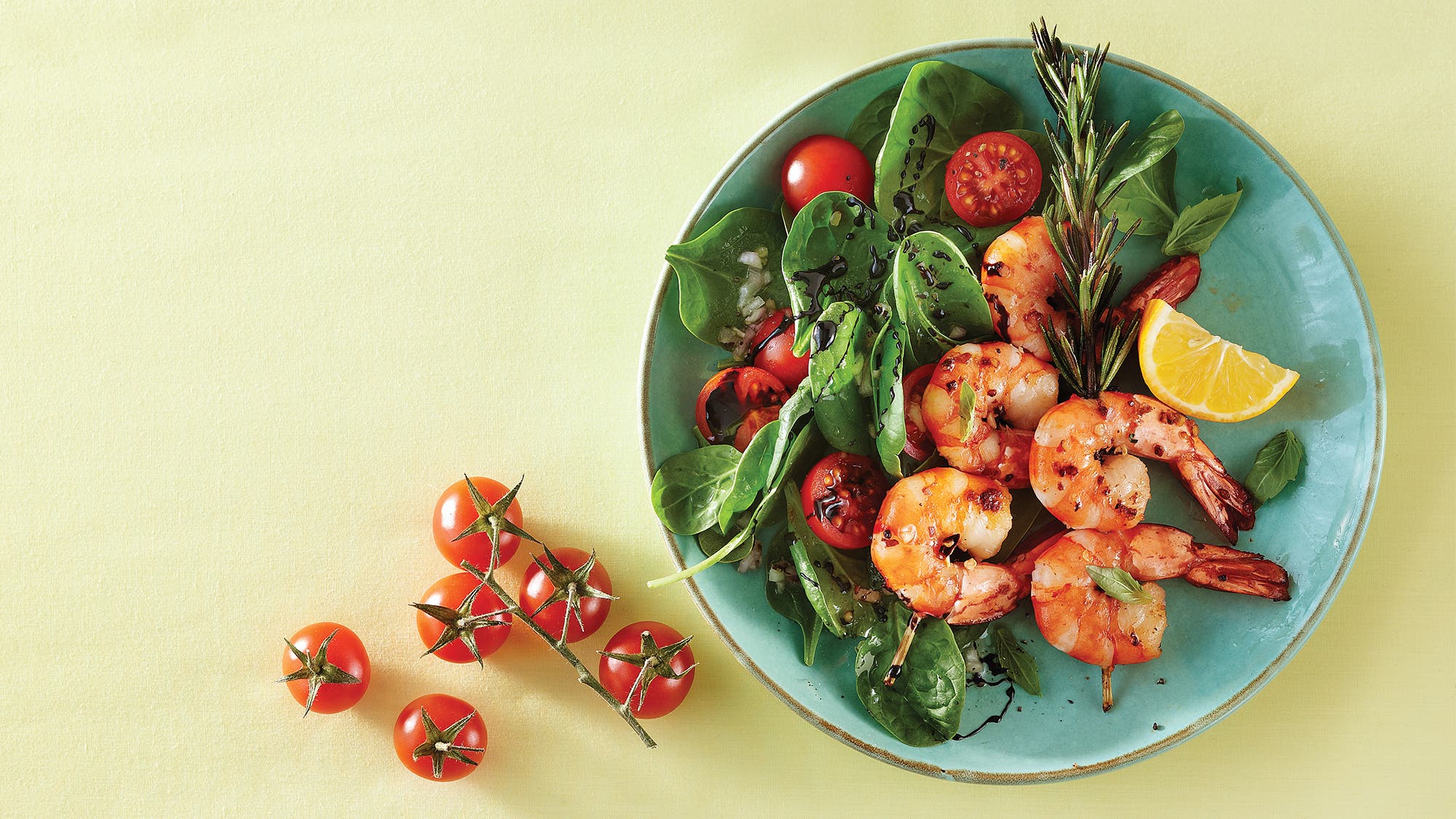 Grilled Prawns on Rosemary Skewers