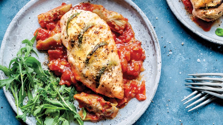Hasselback-Chicken-with-Tomato-Artichoke-Sauce_86-web Hasselback Chicken with Tomato Artichoke Sauce recipe