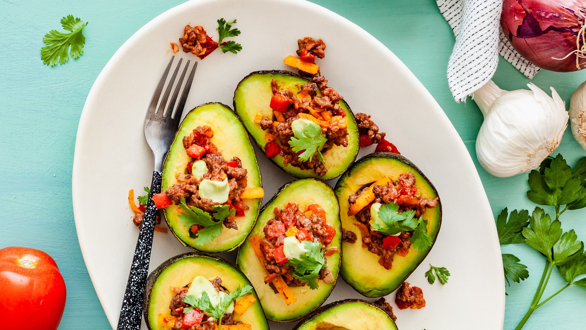 Taco-Stuffed-Avocado-Boats_86-web Taco-Stuffed Avocado Boats recipe