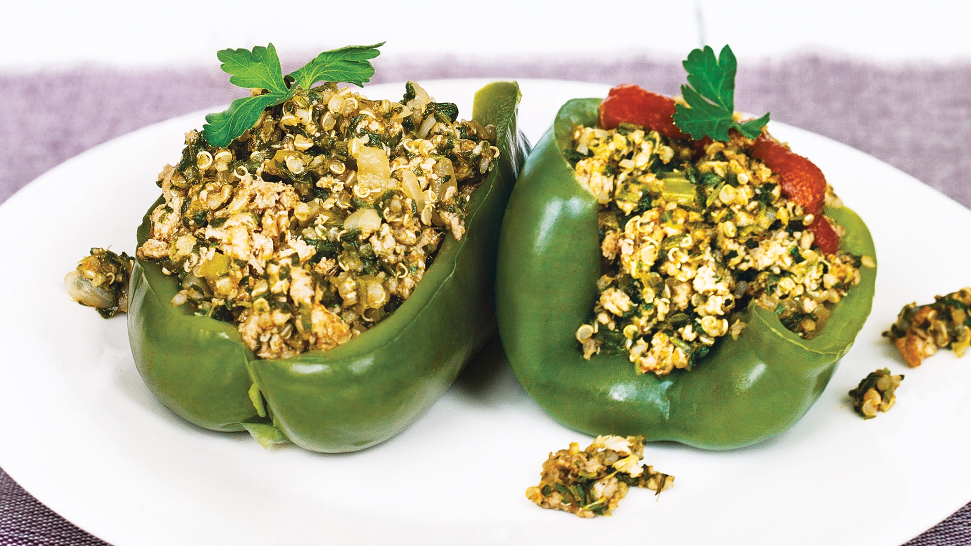 Chicken Quinoa Stuffed Bell Peppers Recipe