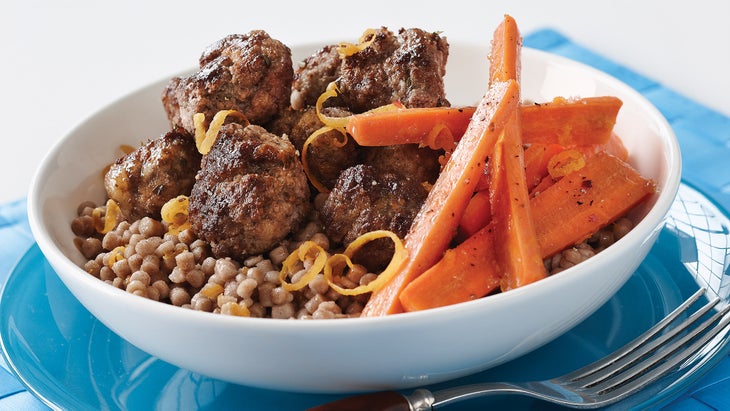 Moroccan Meatballs with Citrus-Glazed Carrots Couscous Moroccan meatballs with carrots recipe