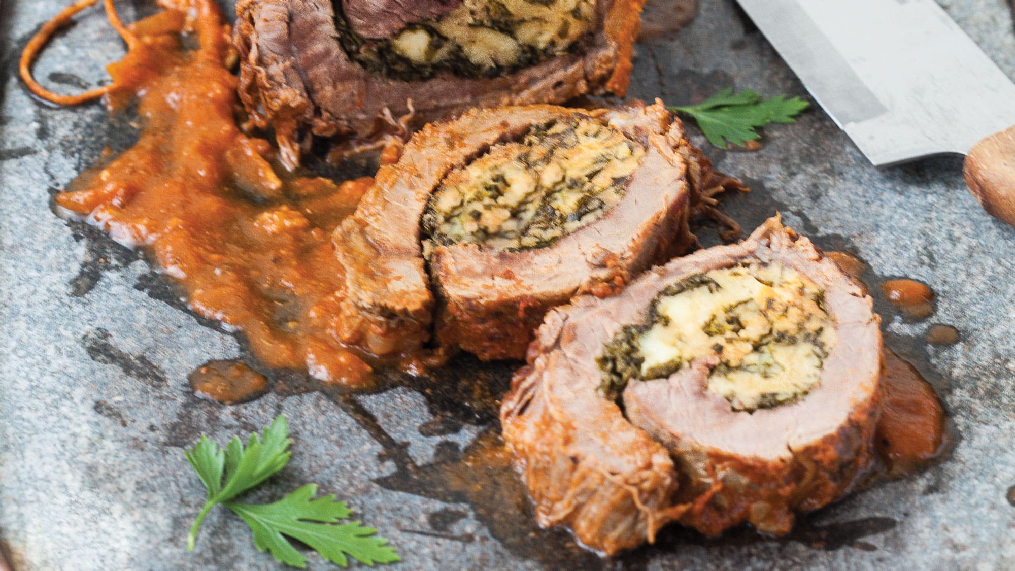 Kale-Stuffed-Flank-Steak slow cooker kale stuffed flank steak recipe