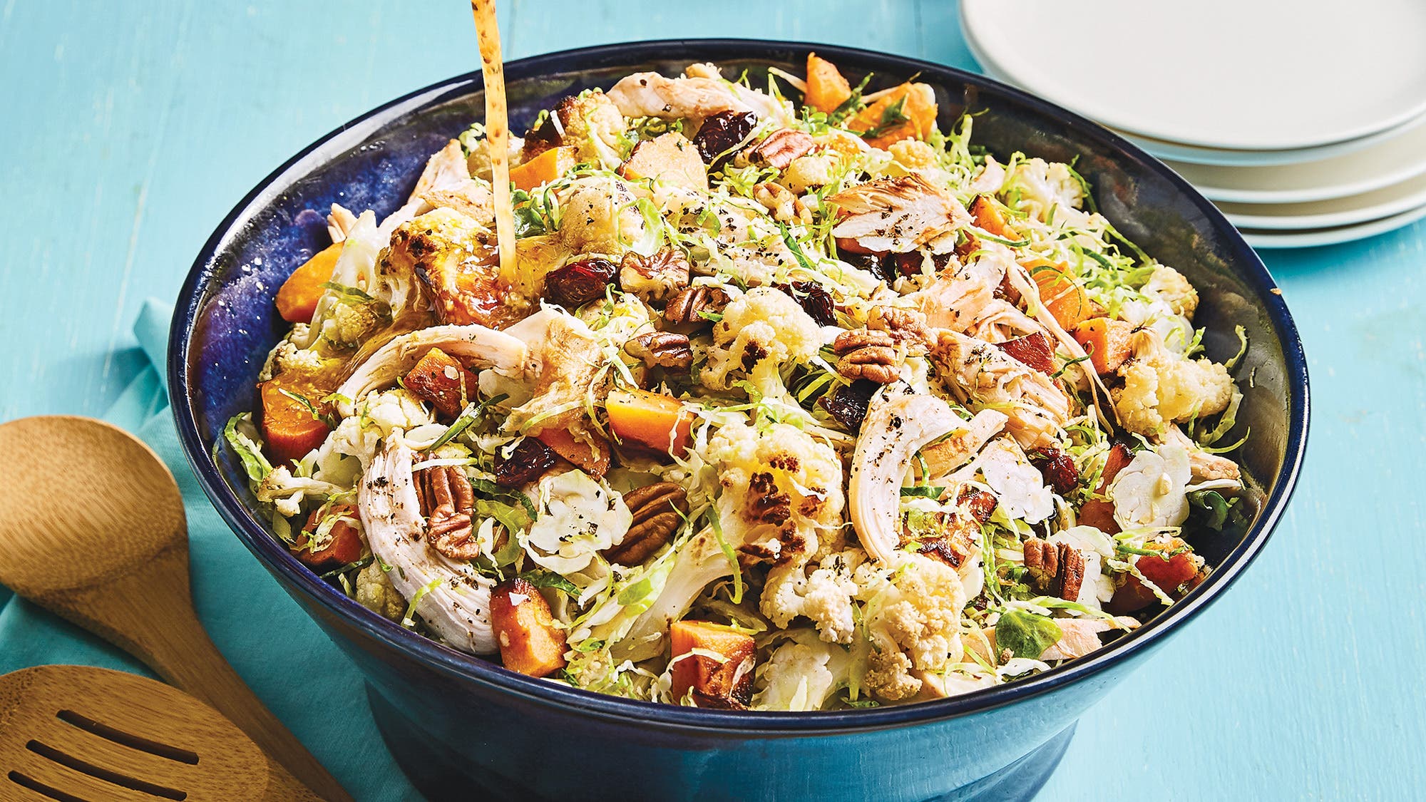 Brussels-Sprouts-Salad-with-Roasted-Vegetables-&-Chicken_88-web Brussels Sprouts Salad with Roasted Vegetables & Chicken recipe