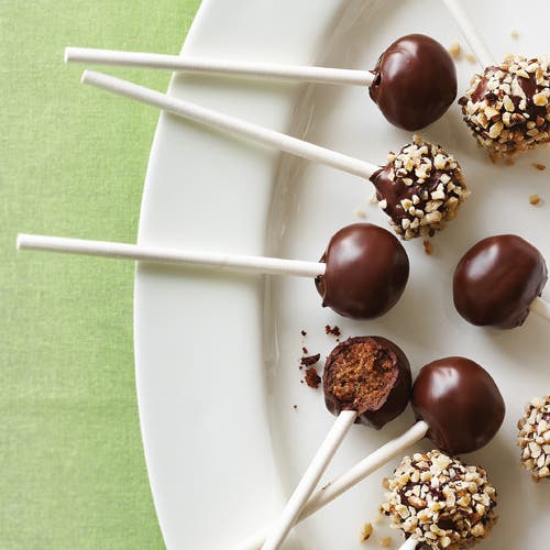 Carrot-Cake Chocolate-Covered Carrot Cake Pops Recipe for Halloween