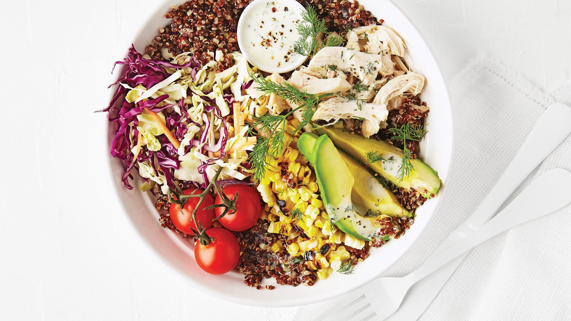 Grilled Corn Quinoa Bowl recipe
