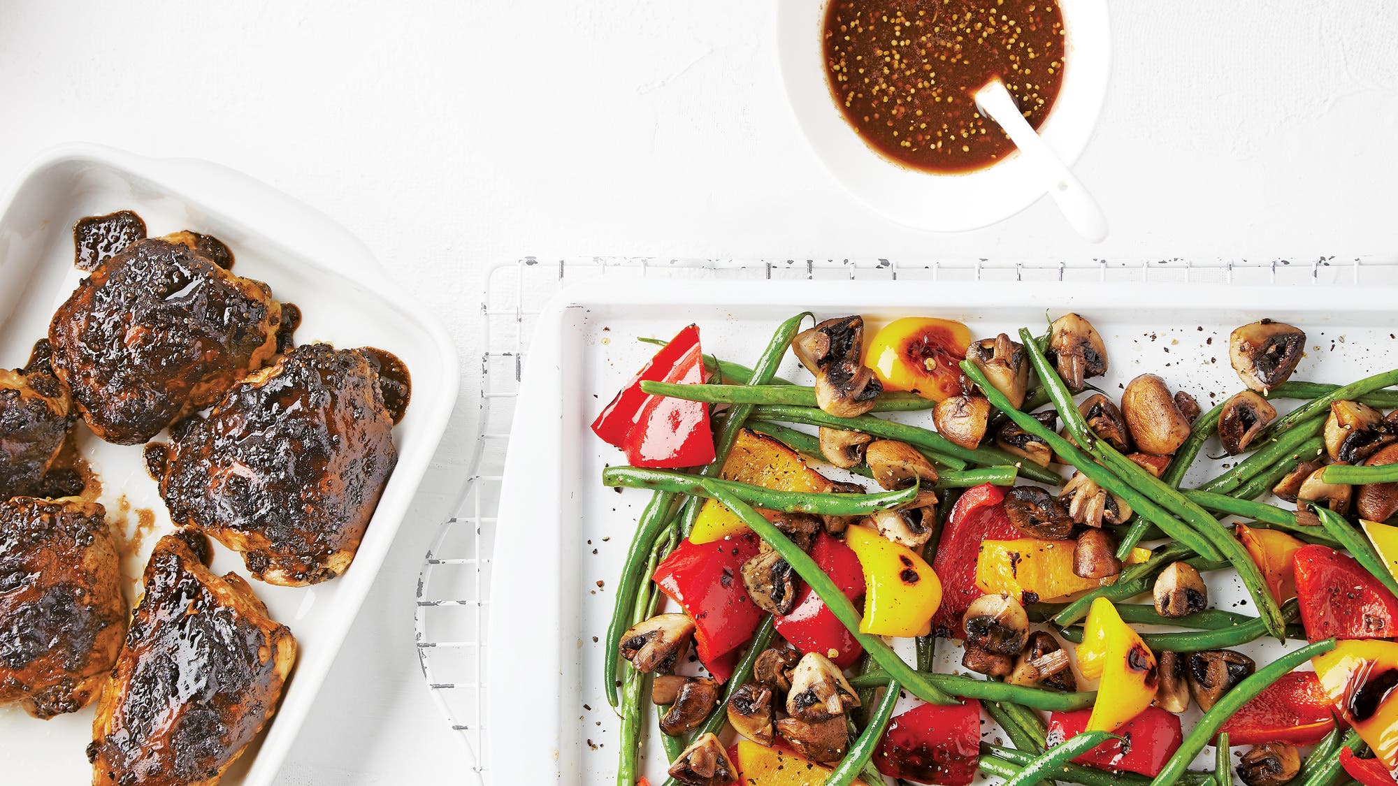 Sheet-Pan Dijon-Glazed Chicken & Roasted Vegetables recipe