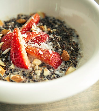 Coconut & Quinoa Breakfast Porridge with Fresh Fruit