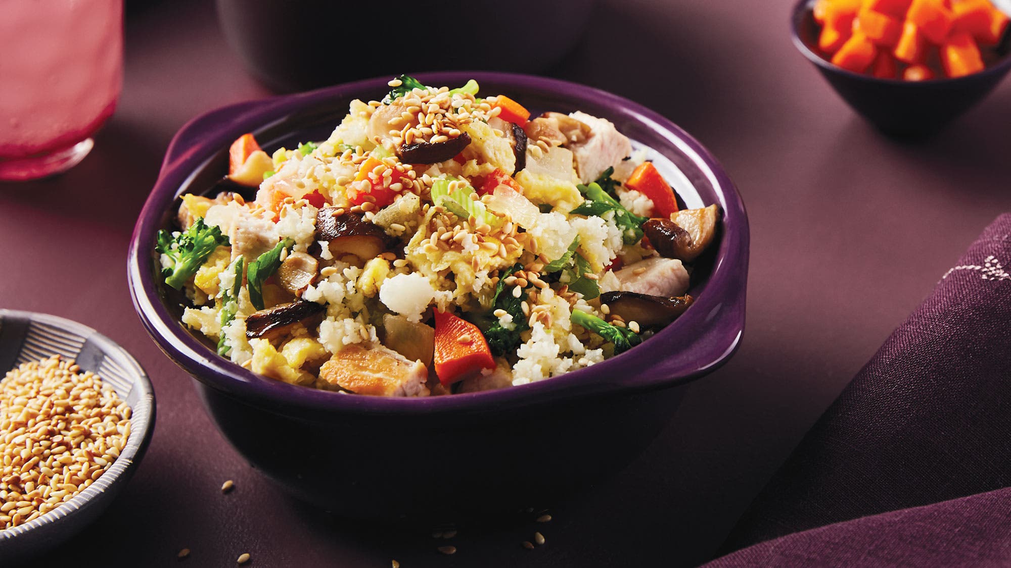 Cauliflower Fried Rice with Chicken recipe