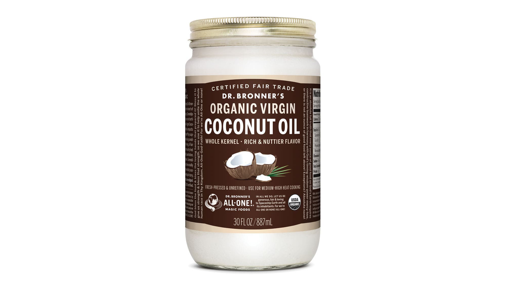 Dr. Bronner’s Fair Trade & Organic Virgin Coconut Oil