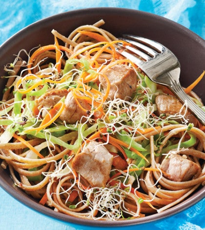Sesame Pork & Noodles with Bok Choy image None