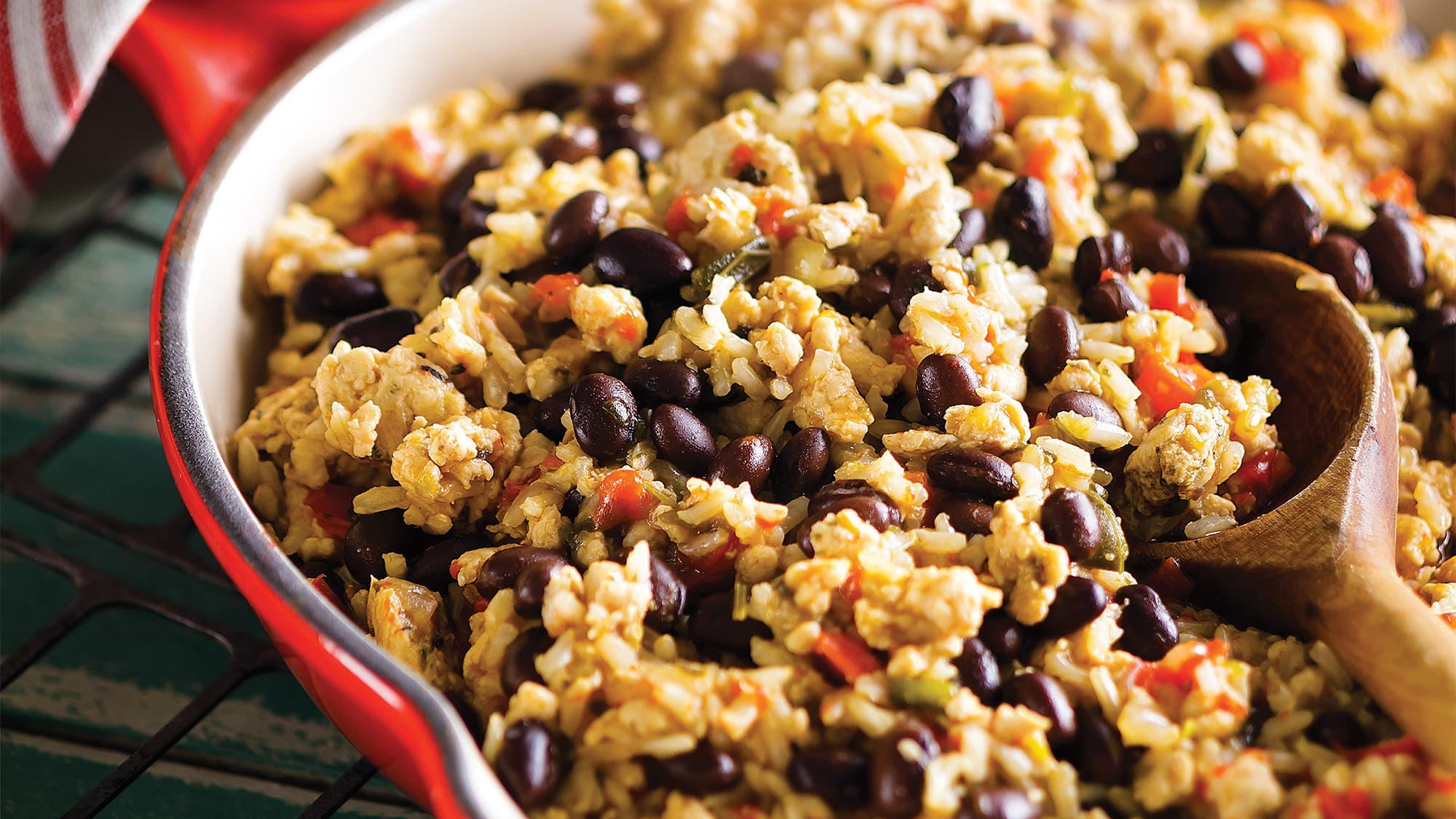 Healthy flavorful rice and beans recipe