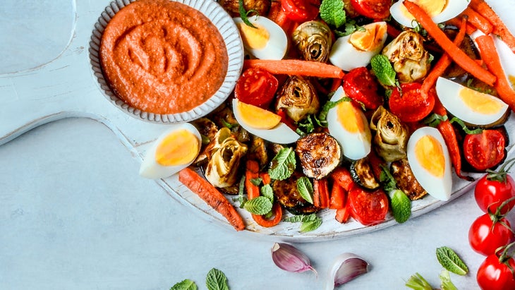 Middle Eastern Mezze Board with Muhammara recipe