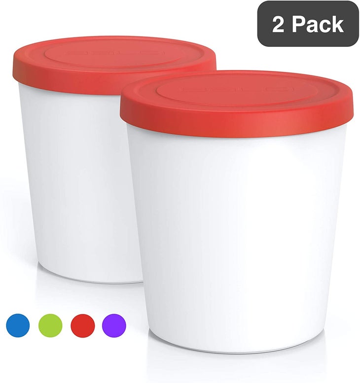TOPBATHY 4pcs Reusable Ice Cream Containers with Lids Ice Cream Bowls Ice  Cream Container Freezer Storage Container for Sorbet