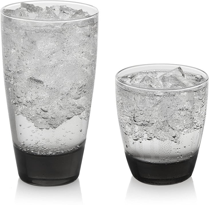 Libbey Classic Smoke Rocks Glasses Set of 12