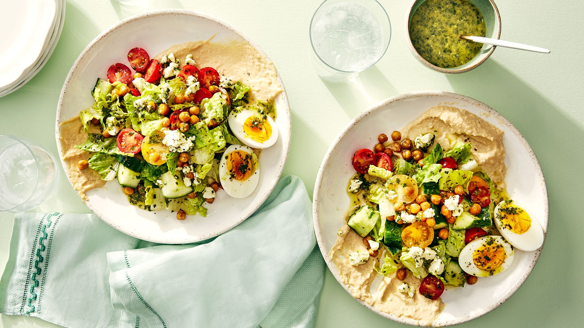 Mediterranean Chickpea Salad Bowl » Kay's Clean Eats