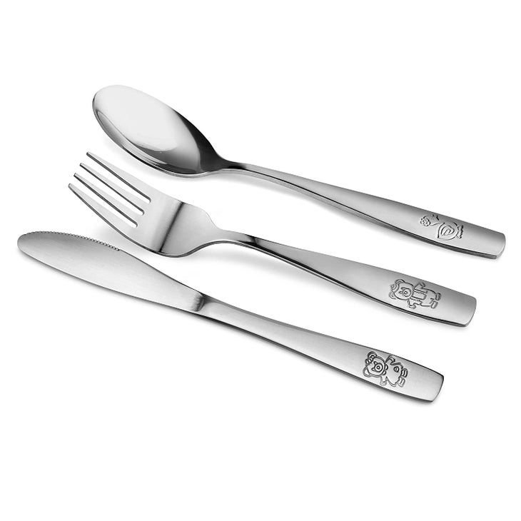 Stainless Steel Kids Silverware Set by Chillout Life for Kids - 6