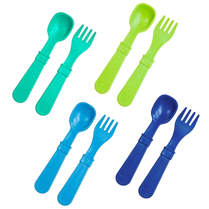 ChillOut Life 9 piece stainless steel kids spoons - child and toddler safe  flatware - kids utensil set 