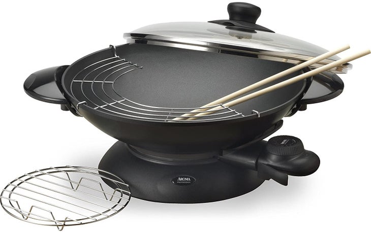  Presto 5900 1500-Watt Stainless-Steel Electric Wok: Home &  Kitchen