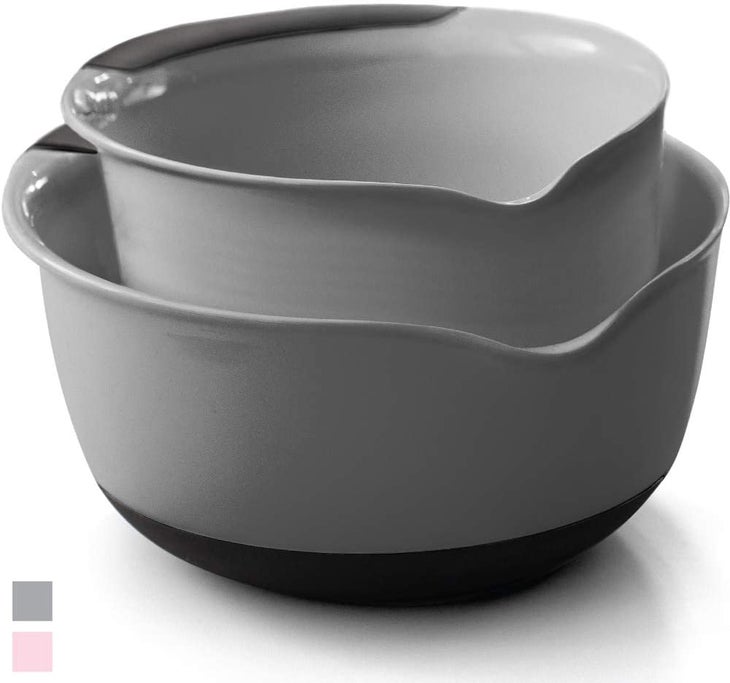 OXO 3 Piece Plastic Mixing Bowl Set with Black Handles - Each