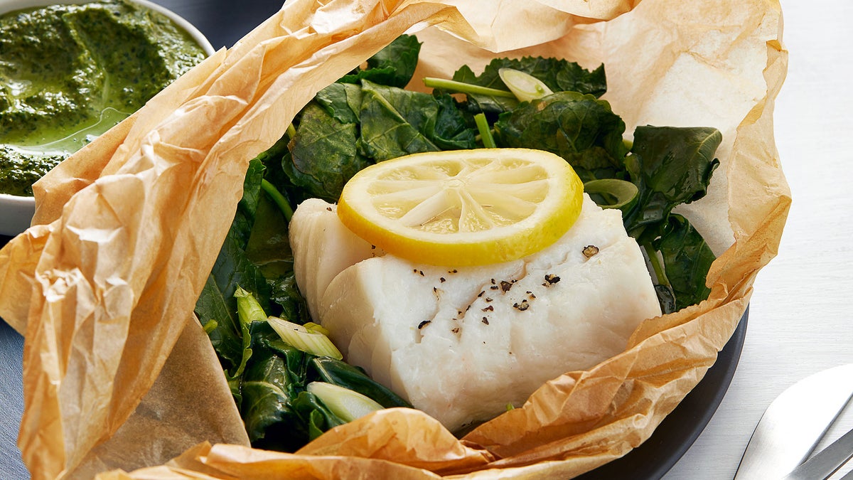Lemon Herb Cod Parchment Packets Recipe Cod in Parchment Paper Recipe