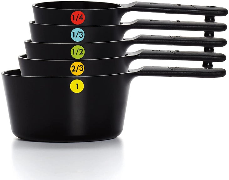 OXO Good Grips Plastic Measuring Cups, 6-Piece, Black OXO Good Grips Plastic Measuring Cups, 6-Piece, Black