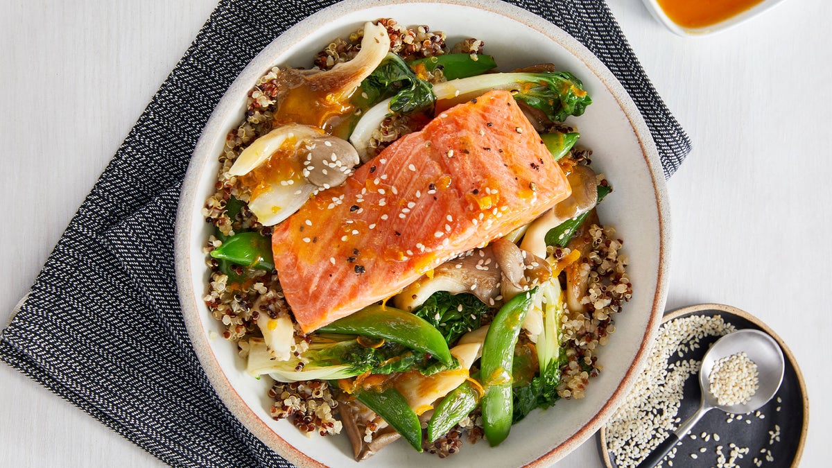 Roasted Salmon & Veggie Bowl Recipe