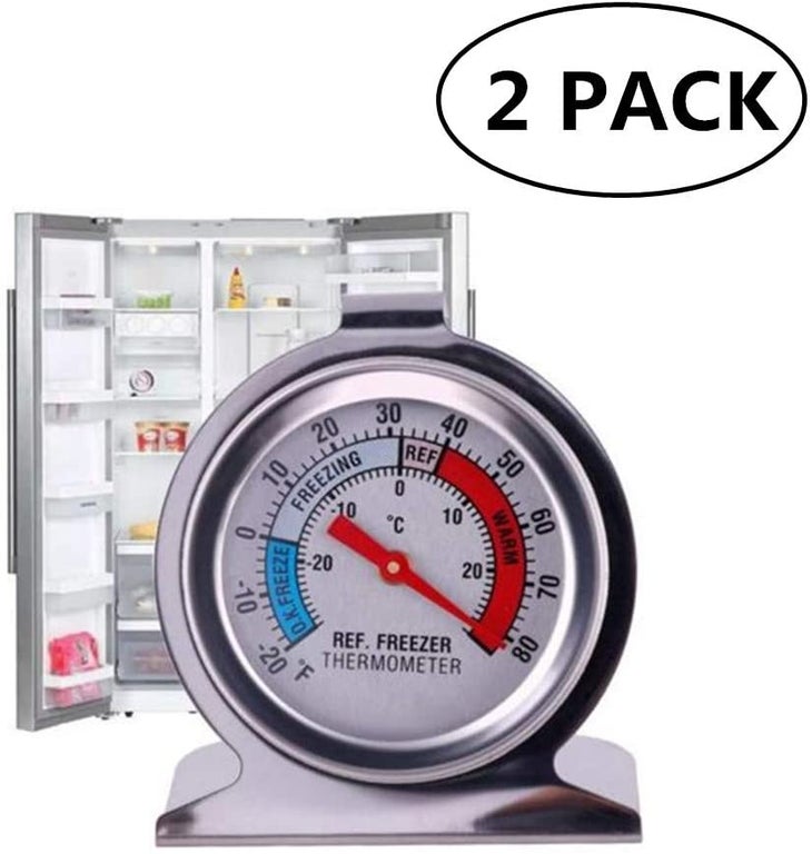 4 Pack Refrigerator Freezer Thermometer Large Dial Thermometer
