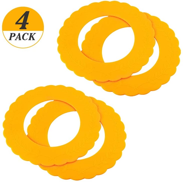 Webake 4 Pack 5-6 Mini Silicone Pie Crust Protector Shield,BPA Free