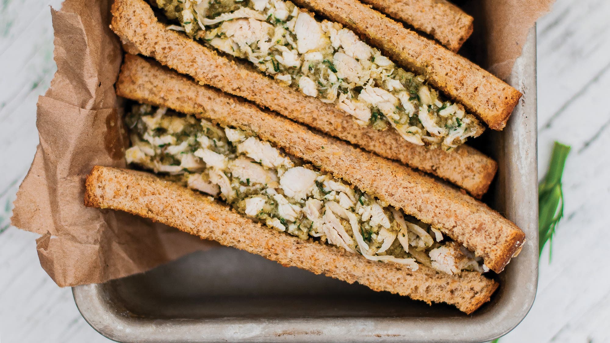 Chicken Salad Pesto Sandwiches
