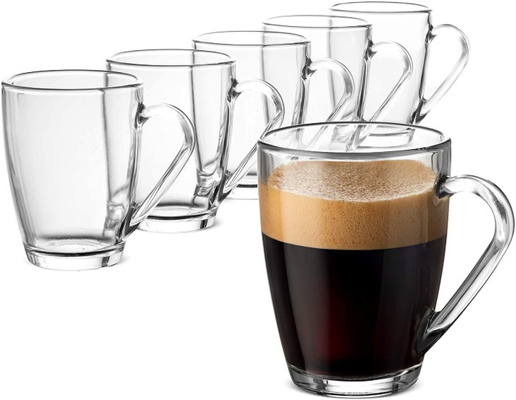 JoyJolt Declan Irish Double Wall Coffee Glasses Set of 6 