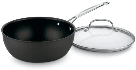 OXO Hard Anodized Nonstick Cookware, 3QT Covered Chef Pan with Helper  Handle 