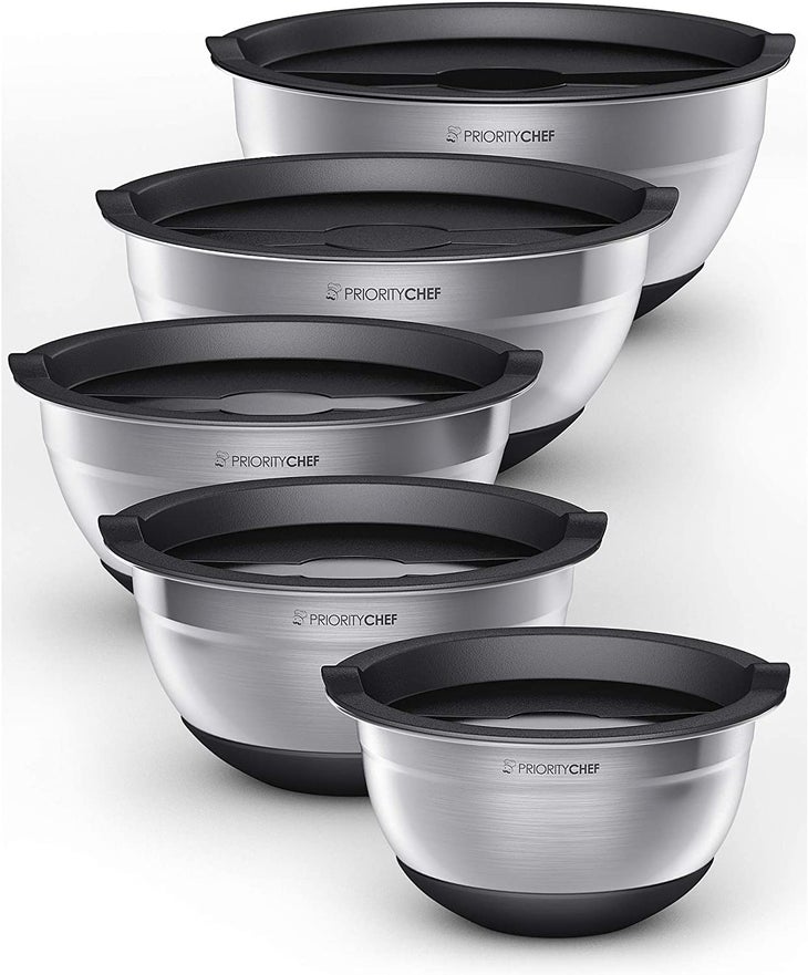 Priority Chef Premium Mixing Bowls With Lids Set, Thicker